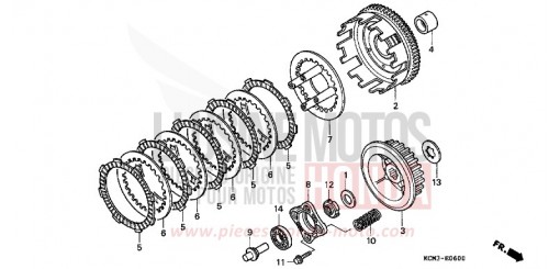 EMBRAYAGE XLR125RW de 1998